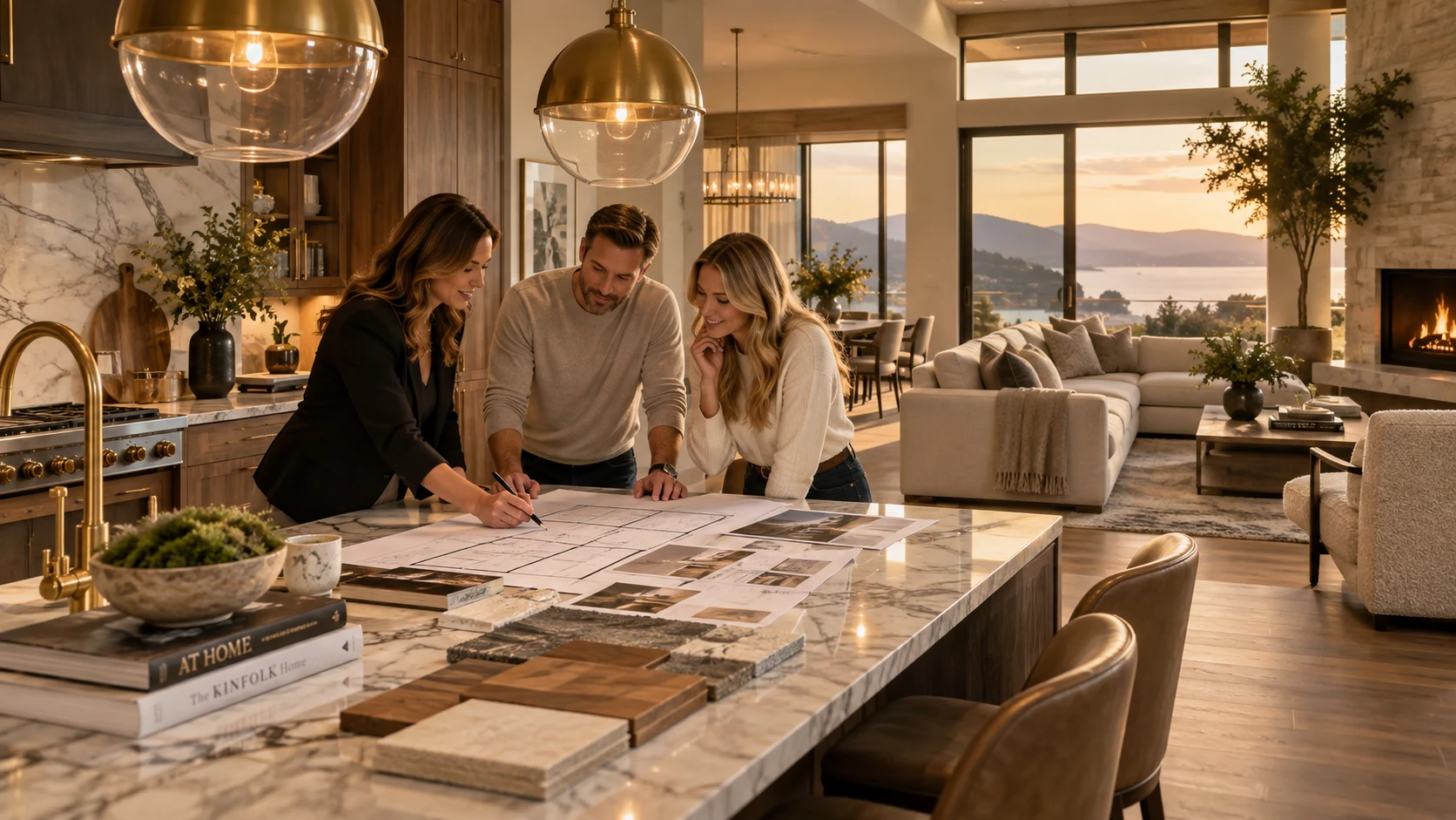 Luxury design consultation in an open-plan home
